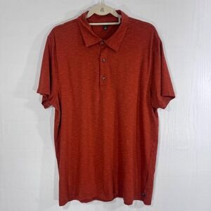 Toad&Co Men Size XL Burnt Orange‎ Tempo SS Polo Shirt Organic Blend
